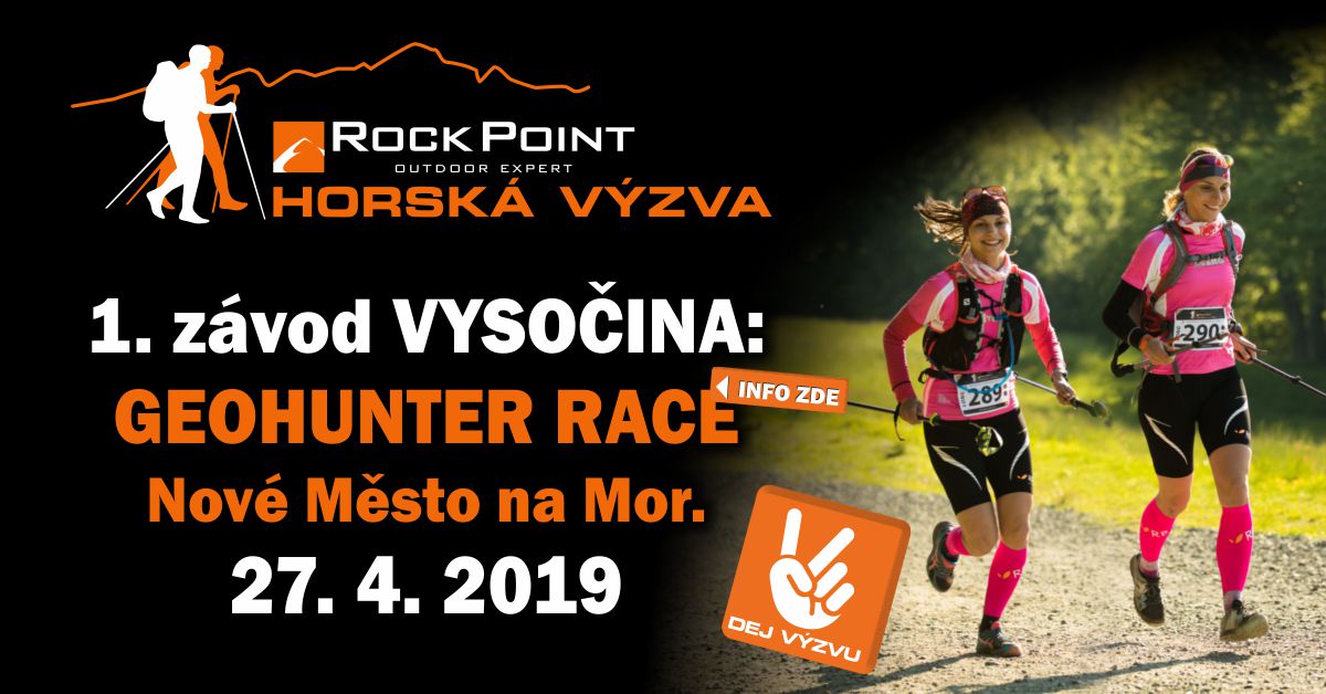 On-line registrace do 1.závodu Vysočina GEOHUNTER RACE posunuta až do 15.4.2019!